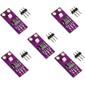 PAMEENCOS 5pcs MCU-GUVA-S12SD Solar UV Intensity Sensor, GUVA-S12SD UV Detect Sensor, Ultraviolet Light Sensor, S12SD Light Sensor, Wavelength Detection Range 240nm-370nm 130 Degrees Large Angle