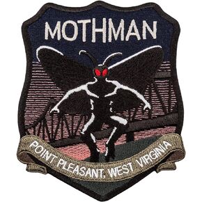 EMBROVERSE Mothman Patch - Embroidered Point Pleasant West Virginia - Embroidered Patch - Iron On - 4.1 x 5 inches (10.5 x 12.6 cm)