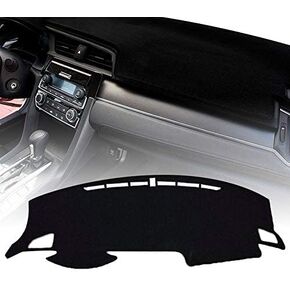 PG TOPONE Custom Fit Dashboard Black Center Console Cover Dash Mat Protector Sunshield Cover Pad Carpet for Honda 10th Civic 2016 2017 2018 2019Coupe (Red)