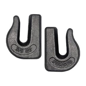 F.S.P 2 Pack Heavy Duty 3/8'' Weld On Grab Hook, Grade 70 Clevis Chain Hook for Trailer, Truck, Rigging, Flatbed, Tractors, Loader, Bucket, Tie Down (2)