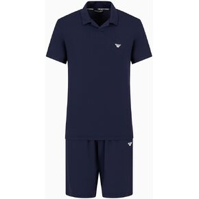 Emporio Armani Men's Soft Modal Shiny Waistband Short Pyjamas Set