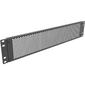 Jingchengmei 2U Perforated Blank Panel - Steel Rack Mount 1U Spacer Panel for 19-Inch Network Cabinet or Server Rack Enclosure Black