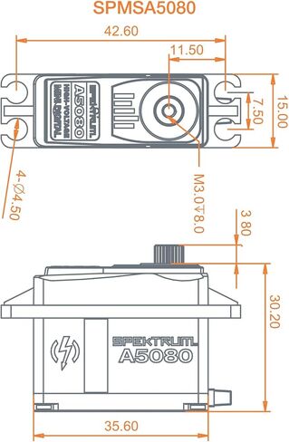 سبيكتروم A5080 MT/HS Mini Digital HV Servo، SPMSA5080، متعدد in Saudi Arabia