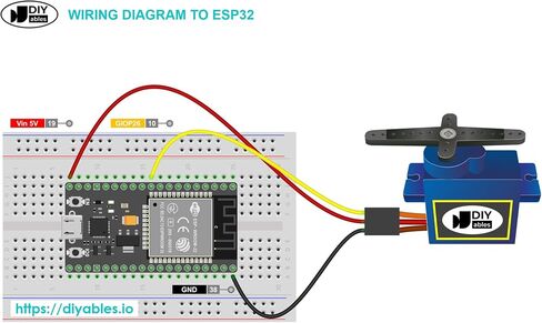 محرك سيرفو من دييابلز SG90 180 درجة لاردوينو، ESP32، ESP8266، راسبيري باي، قطعتين in Kuwait