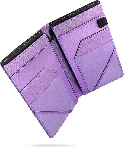 Garcci Server Book Air Double Zipper, with Expandable Zipper Pockets (8.5-inch x 5.5-inch, Normal Storage Capacity) - Purple in Saudi Arabia