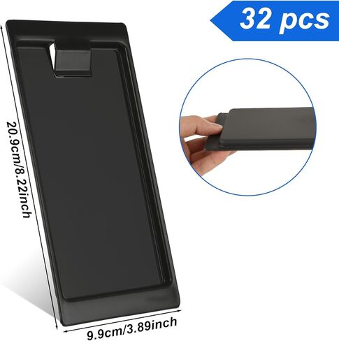 SHUESS 32 حزمة من حاملات الشيكات السوداء، مقدمي فحص المطاعم، صواني مقدمي الشيكات، صواني بلاستيكية للنادلة المستخدمة في المطاعم والمقاهي in Kuwait