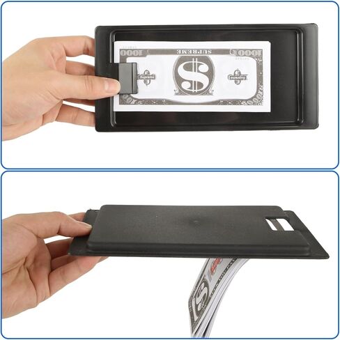 SHUESS 32 حزمة من حاملات الشيكات السوداء، مقدمي فحص المطاعم، صواني مقدمي الشيكات، صواني بلاستيكية للنادلة المستخدمة في المطاعم والمقاهي in Kuwait