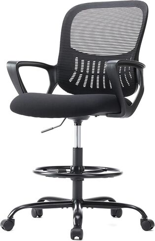JHK Drafting Chair Standing Desk Chair Tall Office Chair for Standing Desk, Tall Desk Chair Counter Height Adjustable Office Chairs with Comfortable Armrests in Kuwait