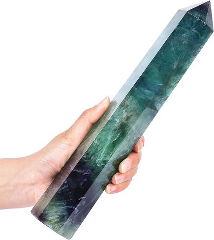 AMOYSTONE Extra Large African Bloodstone Obelisk Healing Crystal Wand Tower 6 Faceted Column Reiki Chakra Meditation Therapy Red 2.2-2.6 LBS in Kuwait
