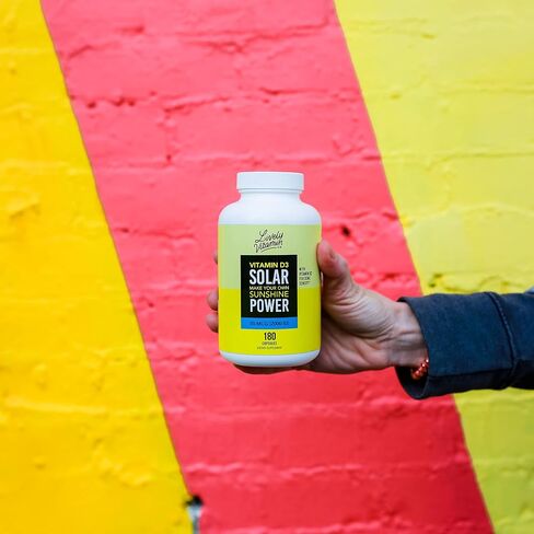 LIVELY VITAMIN CO. Solar Power Vitamin D3 5000 iu - Patented Vitamin K - MK7 - Immune Balance - Brain Function - Mood - Heart - Stress - 60 Count in Saudi Arabia