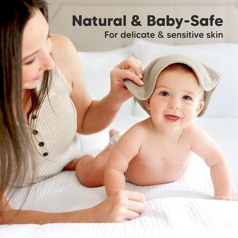6-Pack Baby Washcloths, Soft Absorbent Washcloths for Face, Body (White) | Viscose from Bamboo Washcloths, Baby Towels, Newborn, Kids, Toddlers, Infant, Gentle on Sensitive Skin, 10x10, Reusable in Saudi Arabia