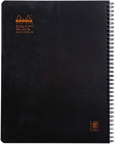 Rhodia Wirebound Notebook, A4+, Lined - Black in Saudi Arabia