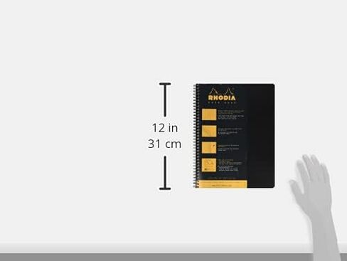 Rhodia Wirebound Notebook, A4+, Lined - Black in Saudi Arabia