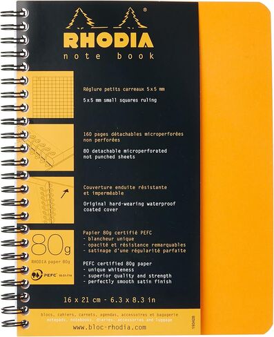 Rhodia Wirebound Notebook, A4+, Lined - Black in Saudi Arabia