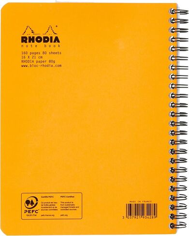 Rhodia Wirebound Notebook, A4+, Lined - Black in Saudi Arabia