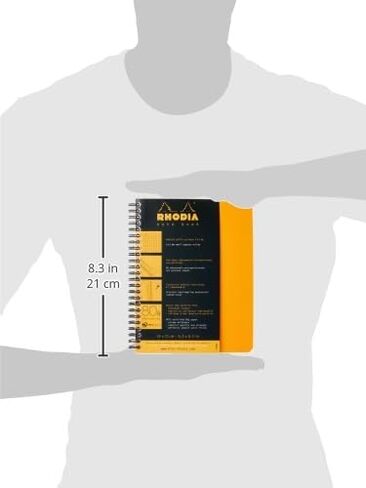Rhodia Wirebound Notebook, A4+, Lined - Black in Saudi Arabia
