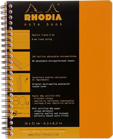 Rhodia Wirebound Notebook, A4+, Lined - Black in Saudi Arabia