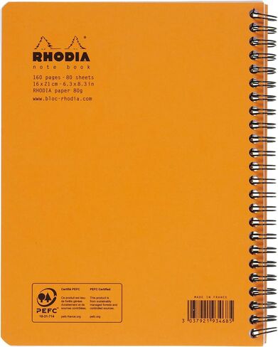 Rhodia Wirebound Notebook, A4+, Lined - Black in Saudi Arabia