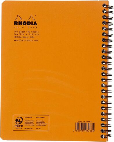 Rhodia Wirebound Notebook, A4+, Lined - Black in Saudi Arabia