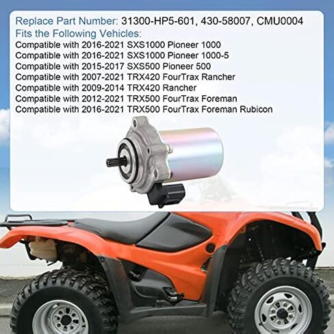 محرك التحكم في نقل الطاقة من Jetunit متوافق مع 2007-2021 Honda TRX420 FourTrax Rancher TRX500 FourTrax Foreman Replace # 31300-HP5-601، 430-58007 in Saudi Arabia