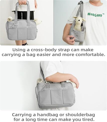 Pet Carrier Shoulder Strap - Lightweight and Comfortable Pet Carrier Accessory for Easy Travel - Reduces The Burden of Carrying Your Pet (Grey) in Saudi Arabia