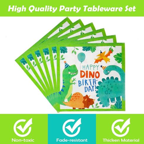 Dixutzi 96Pcs Christmas Plates and Napkins Party Supplies, ChristmasThemed Tableware Set, Cute Disposable Dinnerware for Girls Boys Birthday Dessert Tea Party Decoration, 24 Guests in Kuwait