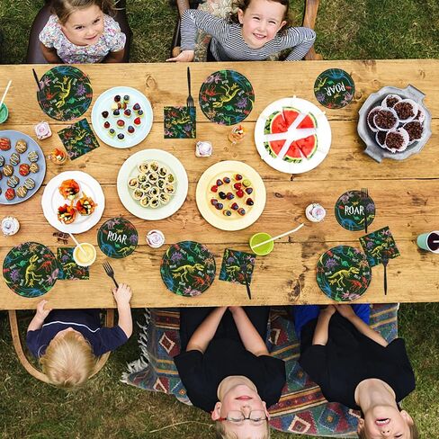 Dixutzi 96Pcs Christmas Plates and Napkins Party Supplies, ChristmasThemed Tableware Set, Cute Disposable Dinnerware for Girls Boys Birthday Dessert Tea Party Decoration, 24 Guests in Saudi Arabia
