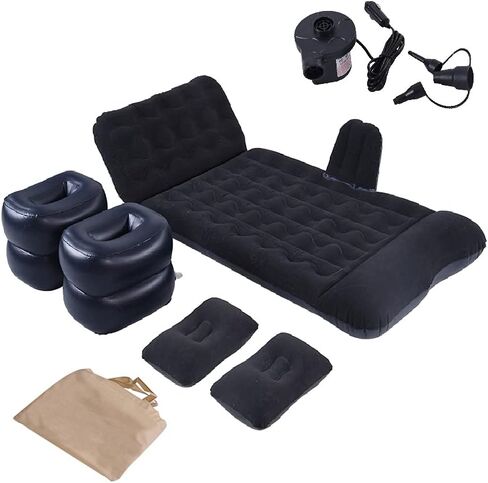Car Air Mattress, Inflatable Car Mattress for Back Seat, Car Bed with Air Pump, Home Sleeping Pad (Dark) in Saudi Arabia