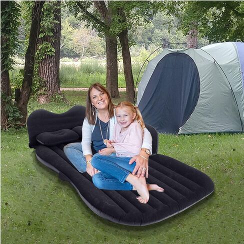 Car Air Mattress, Inflatable Car Mattress for Back Seat, Car Bed with Air Pump, Home Sleeping Pad (Dark) in Saudi Arabia