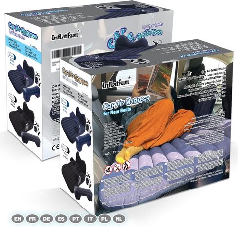 Car Air Mattress, Inflatable Car Mattress for Back Seat, Car Bed with Air Pump, Home Sleeping Pad (Dark) in Saudi Arabia