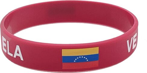 LLBFHH 4 Pcs Venezuela Venezuelans Country Flag Rubber Bracelets, National Flag Silicone Bracelet, Rubber Wristbands Patriotic Decorations Gift in Saudi Arabia