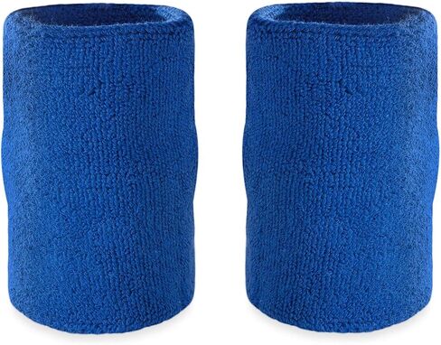 Suddora 6" Doublewide Wrist Bands/Armbands (Pair) - Thick Sweatbands for Basketball, Tennis, Baseball, Gym in Kuwait