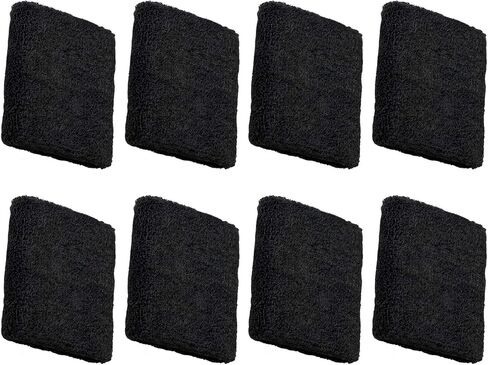 aoozleny 8 Pieces Wrist Sweatbands Wristbands for Tennis, Basketball, Running, Gym, Working Out in Saudi Arabia