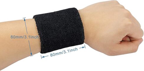 aoozleny 8 Pieces Wrist Sweatbands Wristbands for Tennis, Basketball, Running, Gym, Working Out in Saudi Arabia