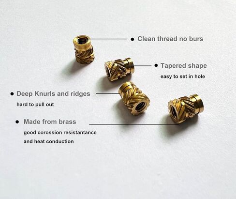 ShineNow مجموعة الحرارة الملولبة تدخل النحاس للأجزاء البلاستيكية المطبوعة M8 20 قطعة in Kuwait