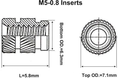 ShineNow مجموعة الحرارة الملولبة تدخل النحاس للأجزاء البلاستيكية المطبوعة M8 20 قطعة in Kuwait