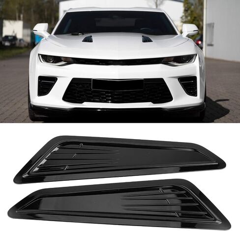 hood vents for cars, ABS Hood Vent Scoop Cover, Bonnet Air Vent Inlet Decoration Hood Cover Trim Fit for Camaro LT/LS/RS 2016‑2020 in Saudi Arabia