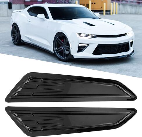 hood vents for cars, ABS Hood Vent Scoop Cover, Bonnet Air Vent Inlet Decoration Hood Cover Trim Fit for Camaro LT/LS/RS 2016‑2020 in Saudi Arabia