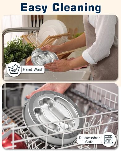 Petbank Dog Slow Feeder Bowl Stainless Steel - 900ML (3-4 Cups) Anti-Slip Metal Slow Feeder Dog Bowls Double-Sided for Small Medium Large Breeds, Dog Food Bowls Suitable for Dry, Wet Food in Kuwait