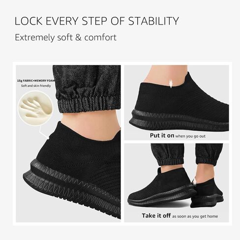 Mens Womens Running Shoes Fashion Slip On Breathe Mesh Walking Shoes Casual Athletic Lightweight in Saudi Arabia