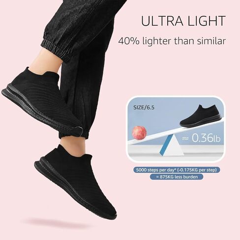 Mens Womens Running Shoes Fashion Slip On Breathe Mesh Walking Shoes Casual Athletic Lightweight in Saudi Arabia