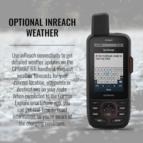Garmin GPSMAP 67i Rugged Hiking GPS Premium محمول بتقنية الأقمار الصناعية، والمراسلة في اتجاهين، وSOS التفاعلية، وحزمة رسم الخرائط مع الملحقات in Saudi Arabia