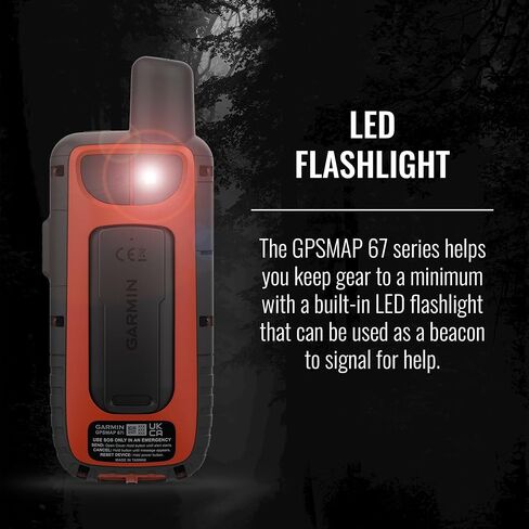 Garmin GPSMAP 67i Rugged Hiking GPS Premium محمول بتقنية الأقمار الصناعية، والمراسلة في اتجاهين، وSOS التفاعلية، وحزمة رسم الخرائط مع الملحقات in Saudi Arabia