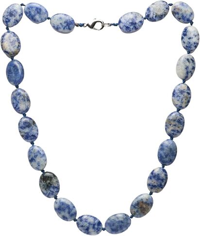 Women's Gemstone Beaded Necklace - Stunning Oval Shape Natural Gemstone Crystal Healing Beaded Necklace for Women in Saudi Arabia