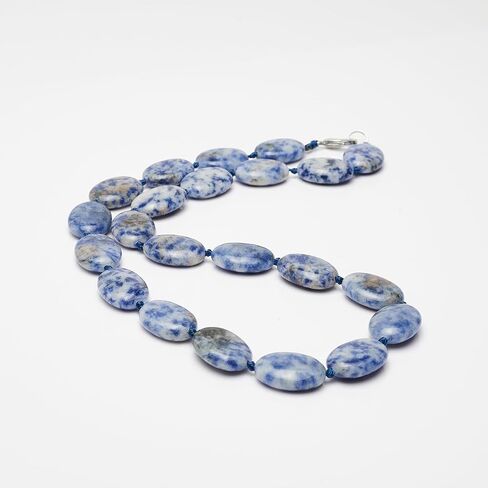 Women's Gemstone Beaded Necklace - Stunning Oval Shape Natural Gemstone Crystal Healing Beaded Necklace for Women in Saudi Arabia