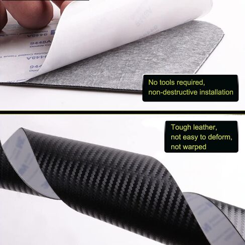 XITER 4 قطع من ألياف الكربون الجلدية عتبة الباب حامي باب دخول الحرس لوحة جرجر ملصق الديكور لملحقات Maverick 2022 2023 2024 (فضي) in Kuwait