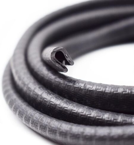 شريط أختام حافة حواف سوداء صغيرة، 1/8 بوصة يناسب حافة U Extrusion واقي حافة باب السيارة من مادة PVC المطاطية واقي شريط الطقس مناسب لمعظم السيارات (10 قدم) ... in Saudi Arabia