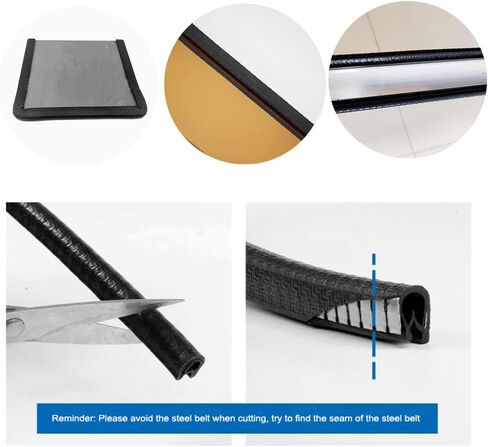 شريط أختام حافة حواف سوداء صغيرة، 1/8 بوصة يناسب حافة U Extrusion واقي حافة باب السيارة من مادة PVC المطاطية واقي شريط الطقس مناسب لمعظم السيارات (10 قدم) ... in Saudi Arabia