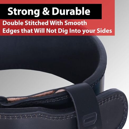 IBRO Powerlifting Weight Lifting Lever Or Single Prong Gym Belt – 8MM, 10MM or 13MM Extreme Power Heavy Duty 100% Genuine Leather- Squat Deadlift Bodybuilding WeightLifting IPF Strongman for Men Women in Kuwait