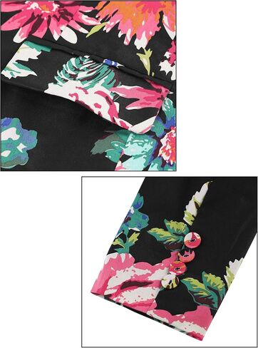 uxcell Men's Suit Blazer Slim Fit Floral Printed One Button Prom Jacket Sport Coat in Saudi Arabia